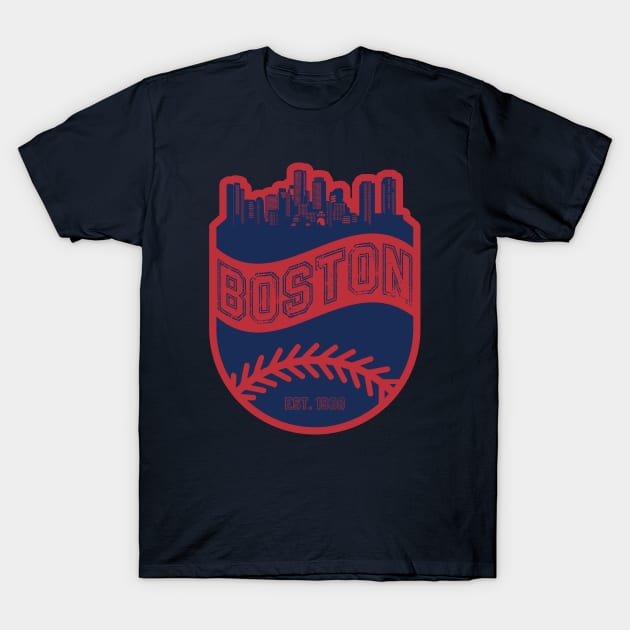 Boston Baseball 02 T-Shirt by Juancuan